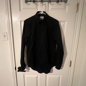 Calvin Klein Black Dress Shirt Elegant Formal Wear
